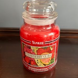 Yankee candle strawberry guava scent 22 oz house warmer candle. RARE